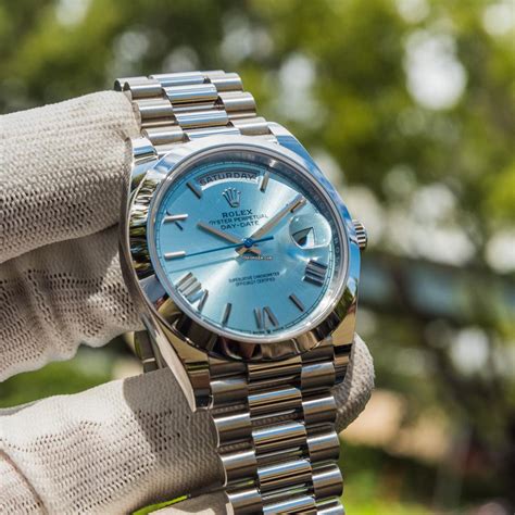 rolex day date platinum ice blue price